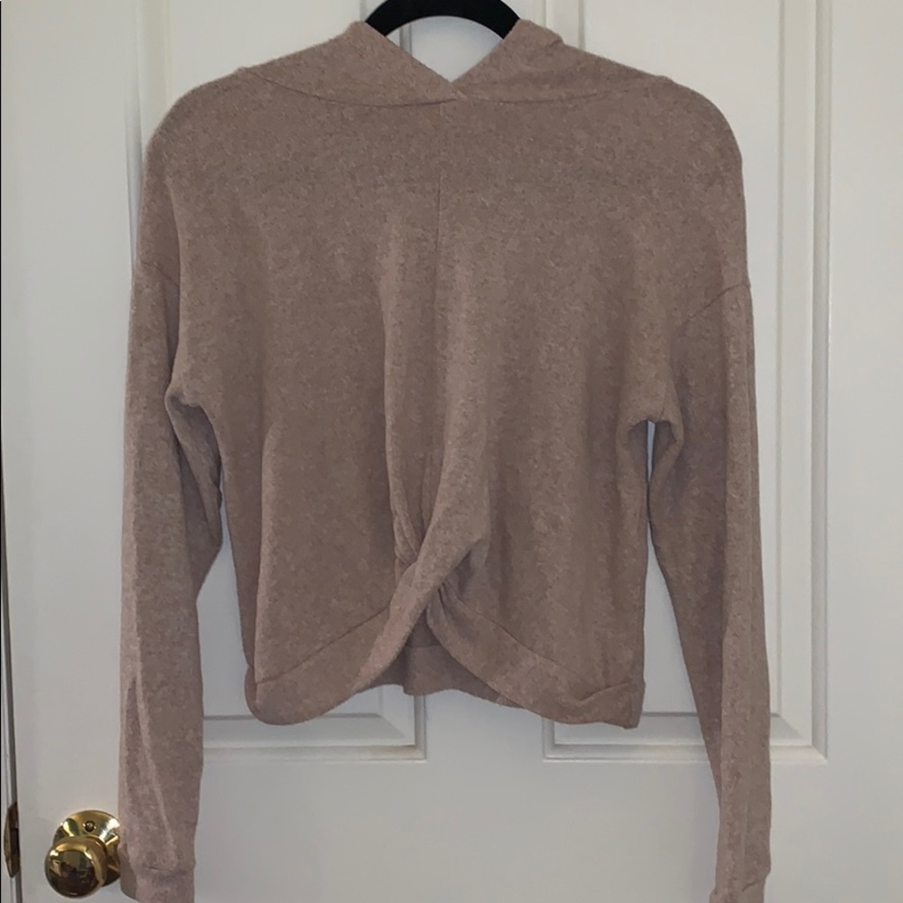 Soft blush colored flowy sweatshirt
